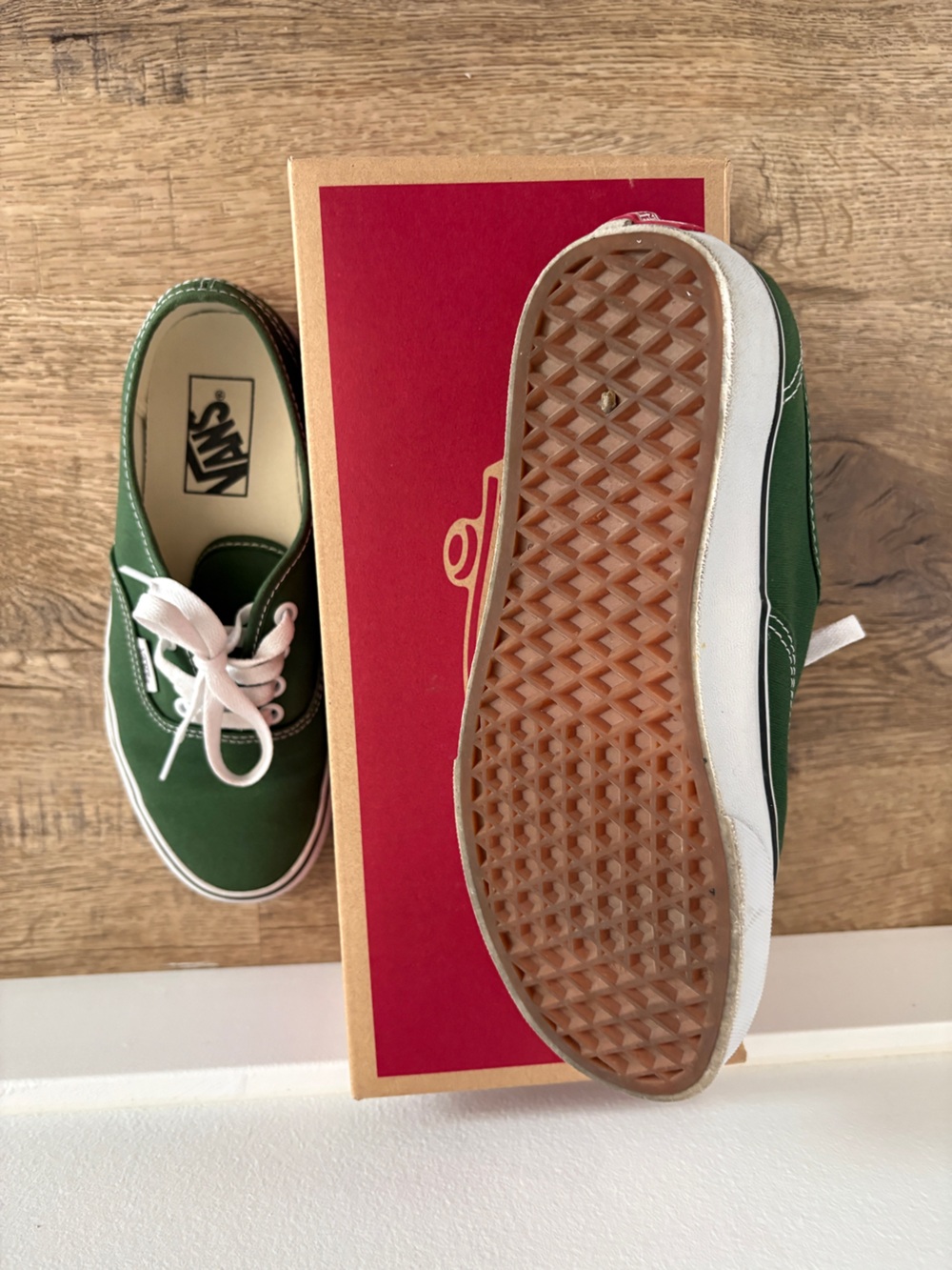 Vans 5.5/7 Green Canvas Shoes - Picture 5 of 7